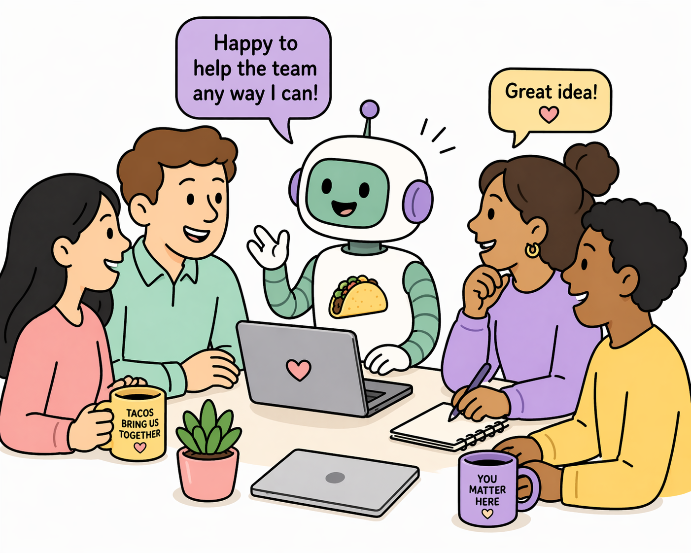 robot working with people as part of a team