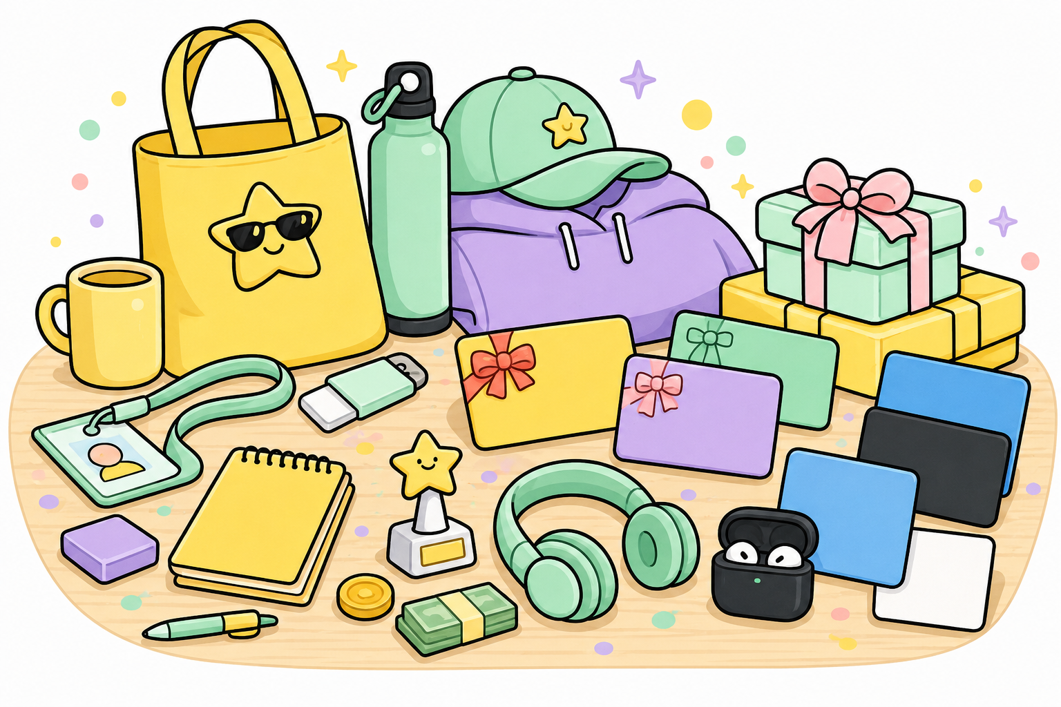 collection of employee rewards