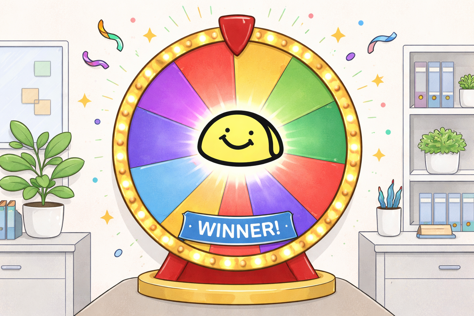 heytaco as the winner of the prize wheel