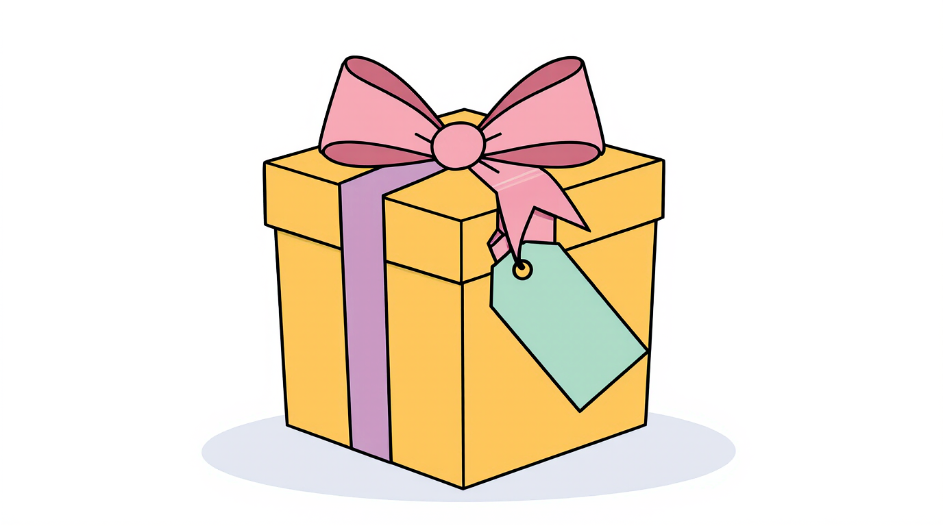 wrapped gift in a box