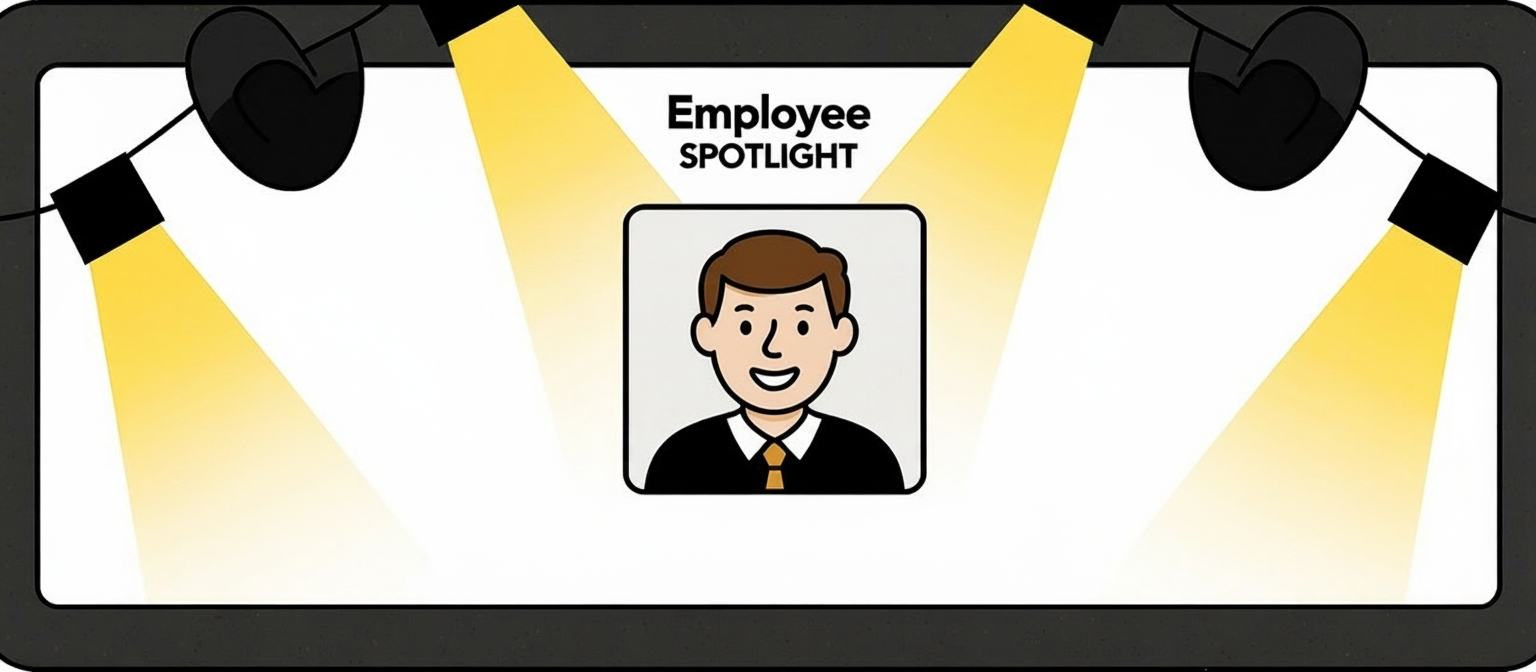 an employee being spotlighted by their company