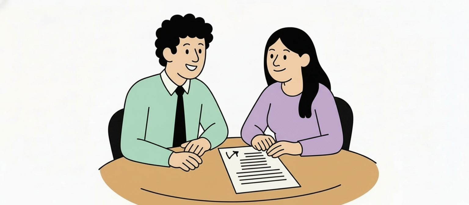 two people in a job interview